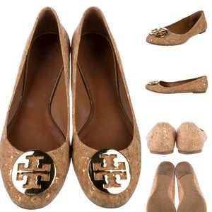 cork and gold Tory Burch ballet flats (9)